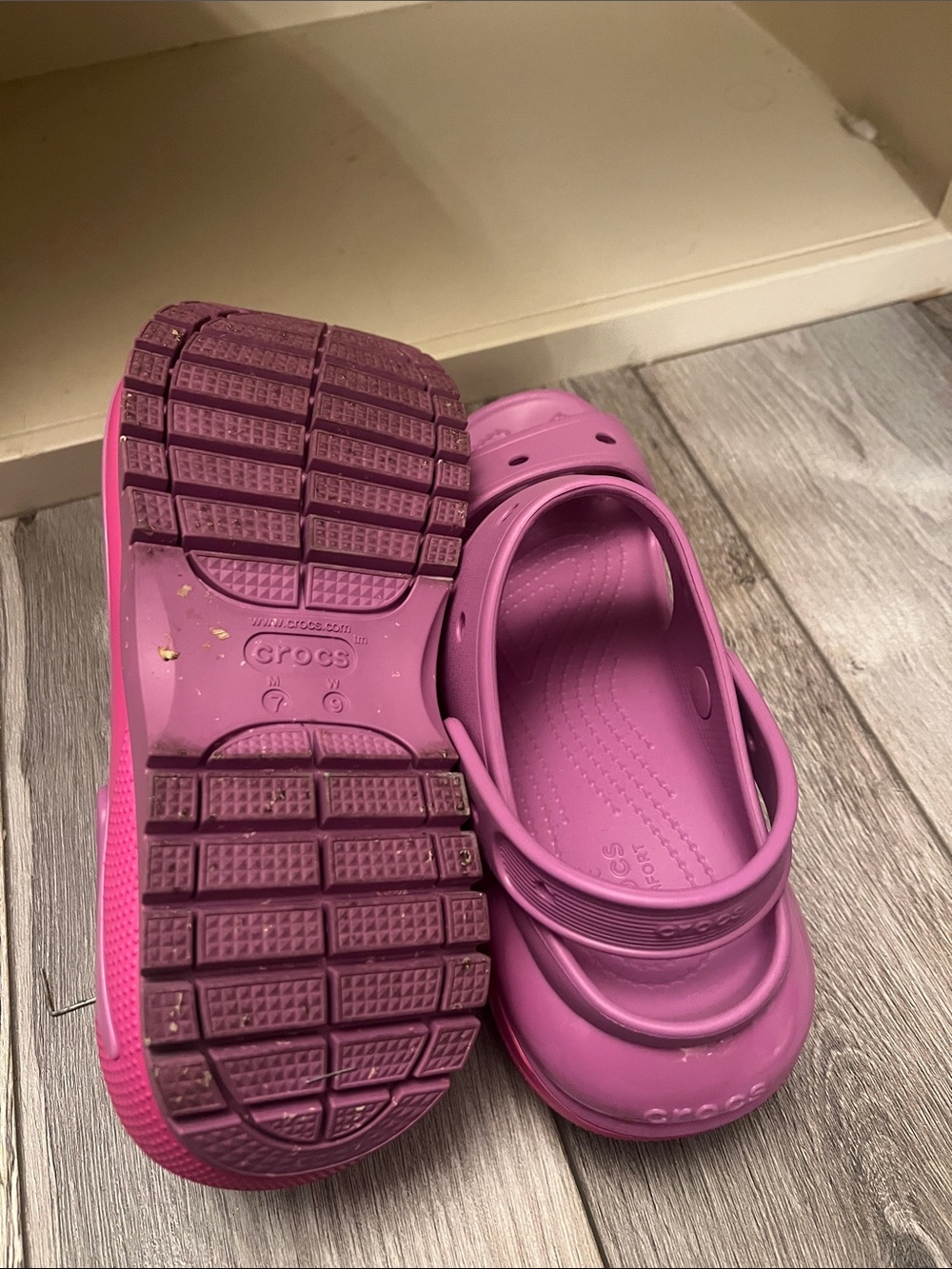 CROCS Women’s Platform Sandals in Bright Pink - Picture 2 of 2